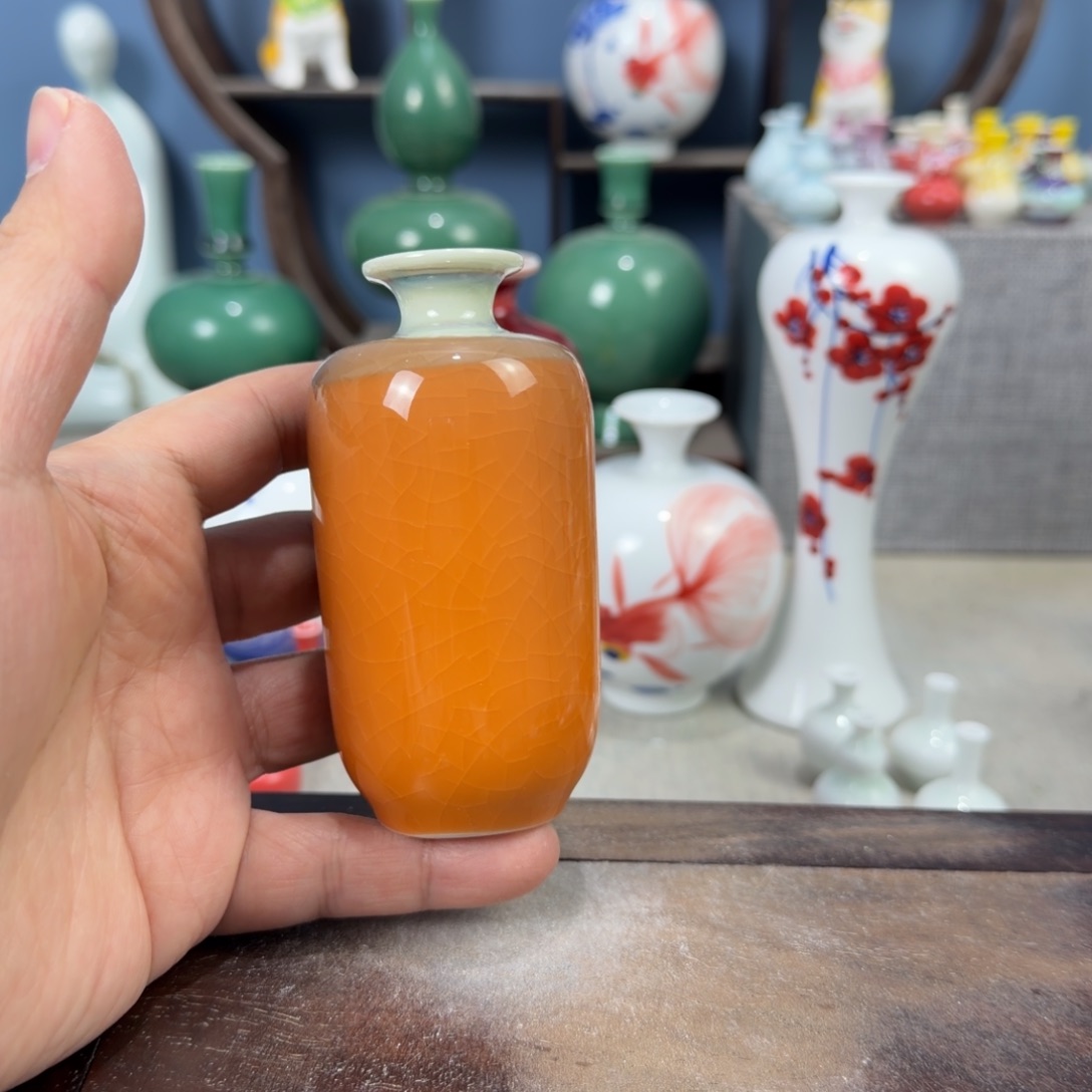陶瓷手工小花器摆件