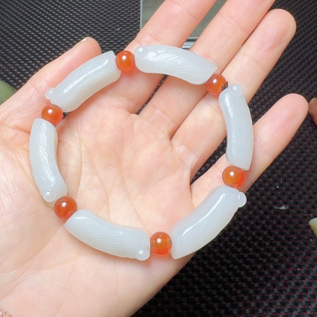 和田玉手链未镶嵌萧*