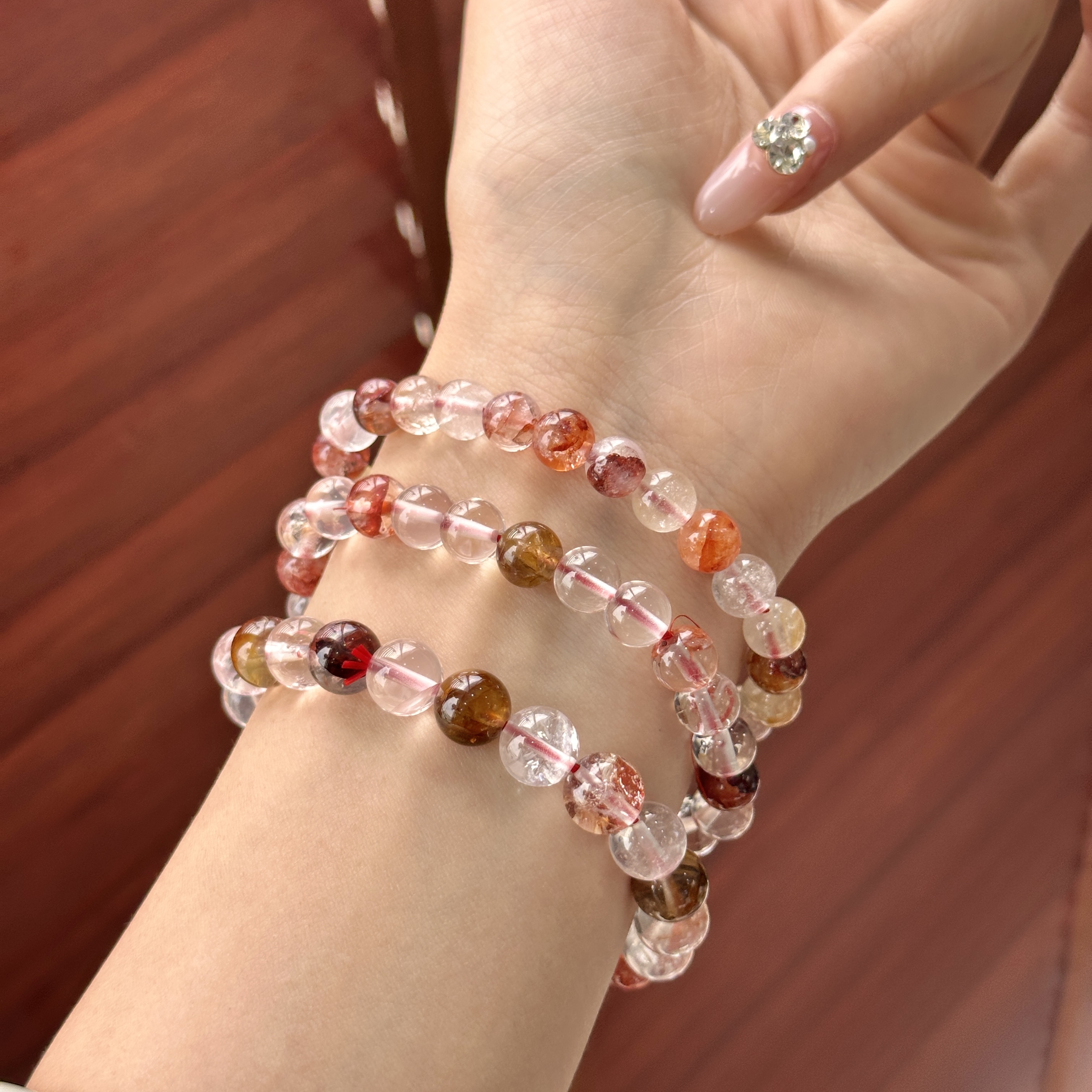 天然胶花手串 多样性发其一 J110