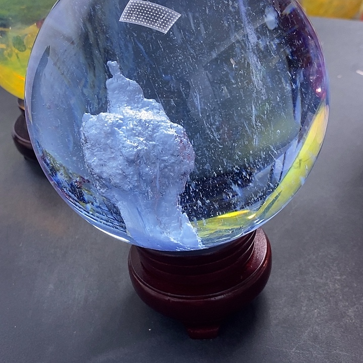 响***当石材13公分蓝水摆件