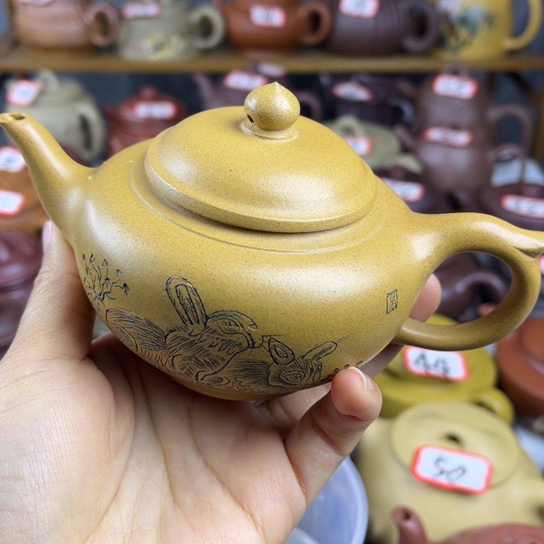 紫砂茶壶宜兴紫砂壶微瑕接头印