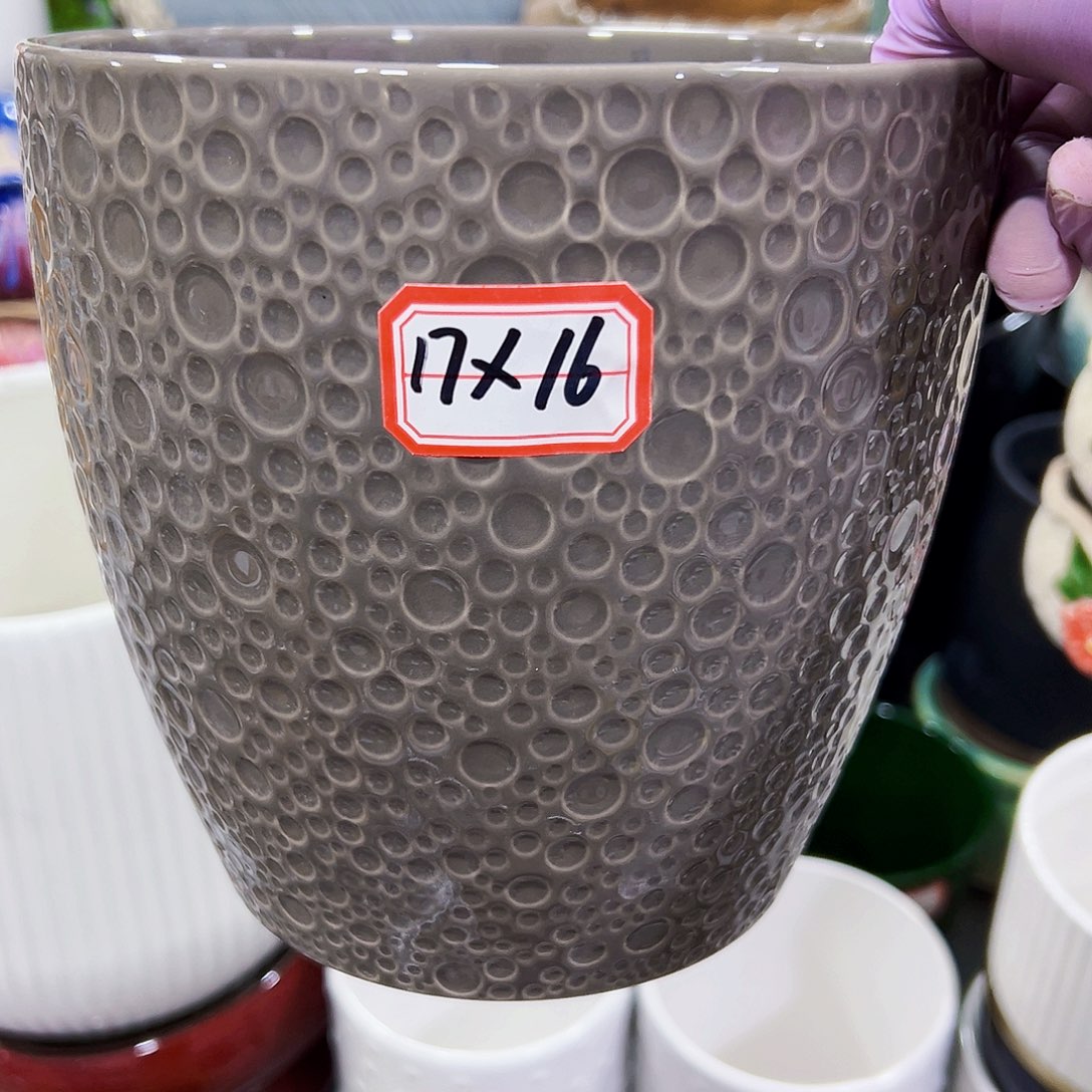 有孔外贸尾单陶瓷花盆凑单18米包邮