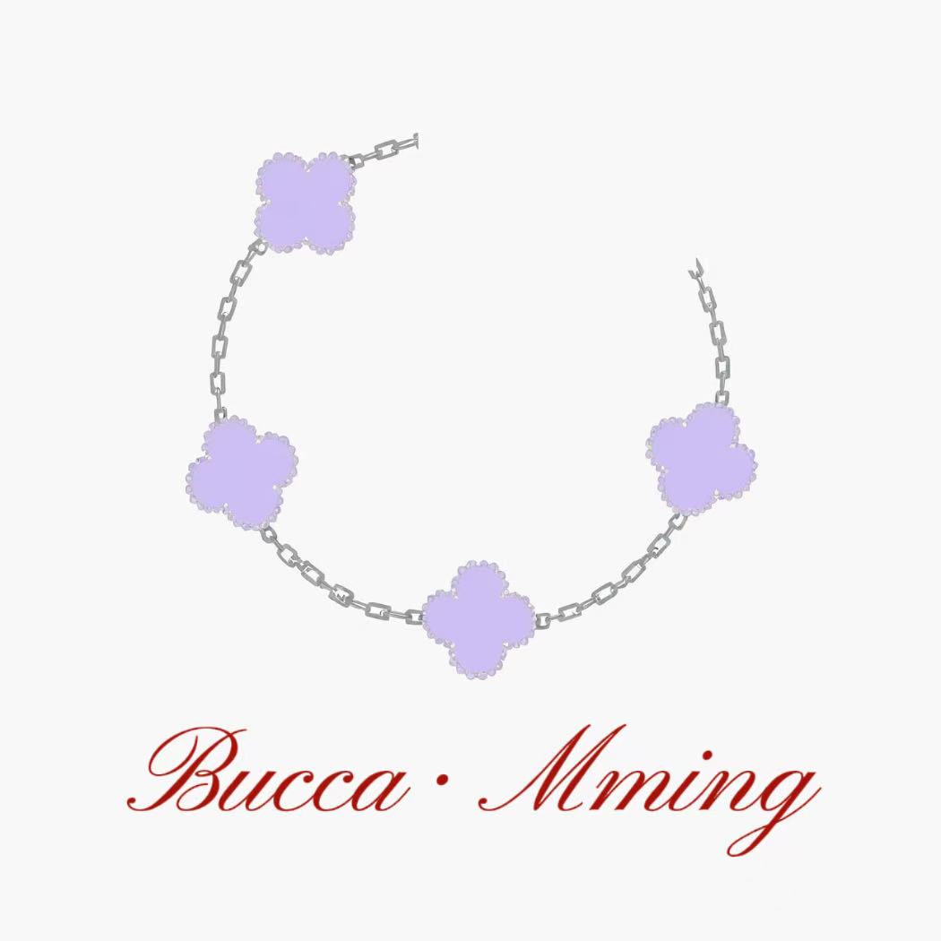 合金手链 Mming小众花花手链k白色轻奢时尚百搭