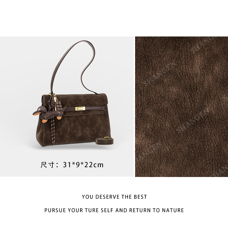 【尚恩CC】ZT-D8091-暖木棕-轻奢百搭手提腋下新款斜跨女包