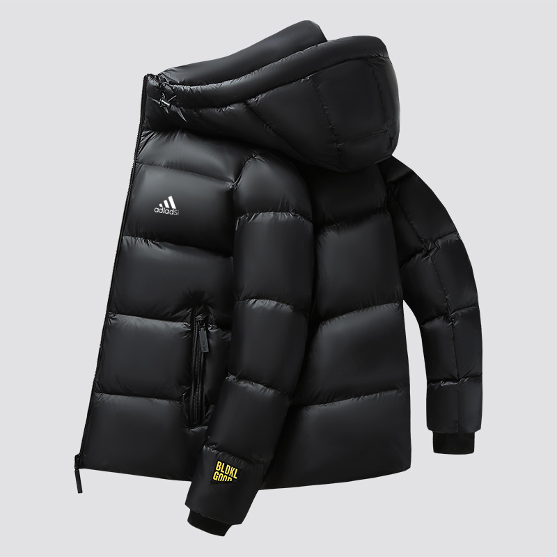 2025冬季新款男士连帽羽绒棉服加厚保暖防风防水宽松大码休闲棉服