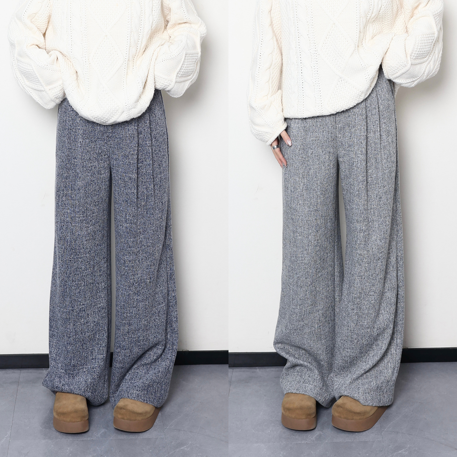 QC-杨杨微胖大码女装小香风休闲裤 ZY409J32