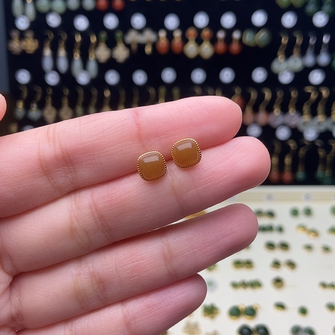 *****和田玉（碧玉）银S925镀金镶嵌颈饰