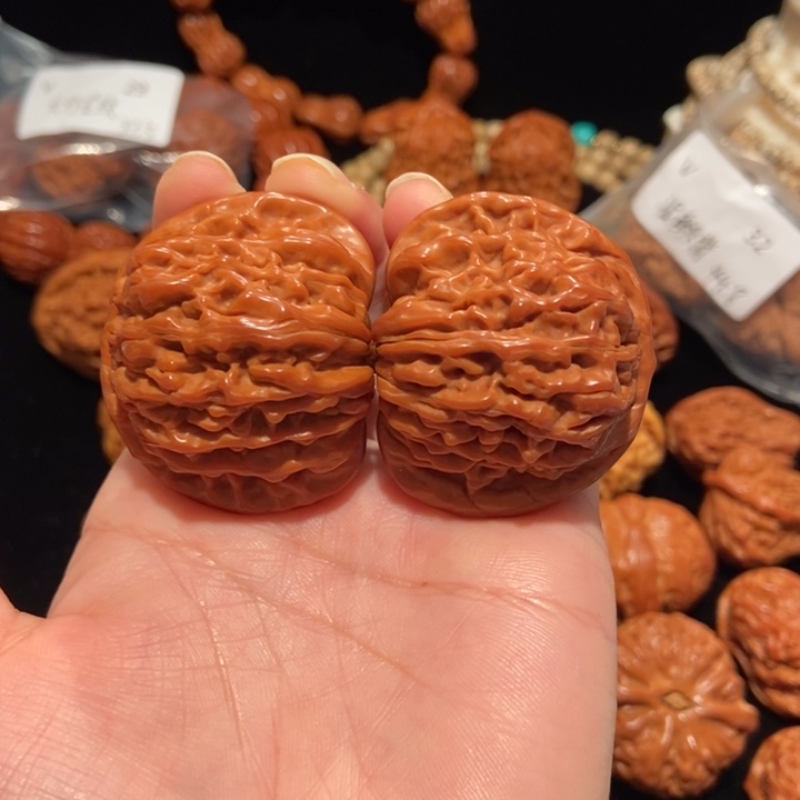 文玩核桃把件45四座楼