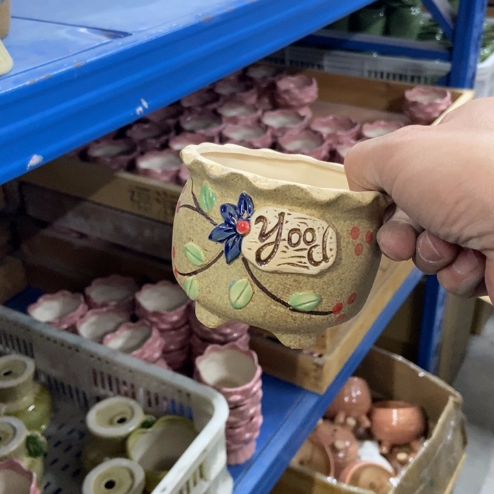 陶瓷花盆单场满9.9发9.5*7