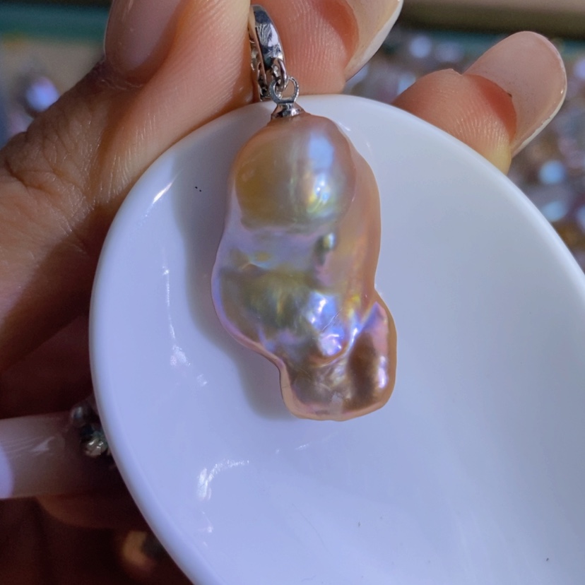 【闪购商品】淡水珍珠天然珍珠（微瑕）合金