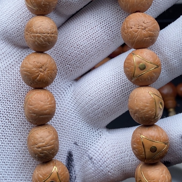 凤眼菩提手串静**阳龙眼镶嵌铜钉14mm