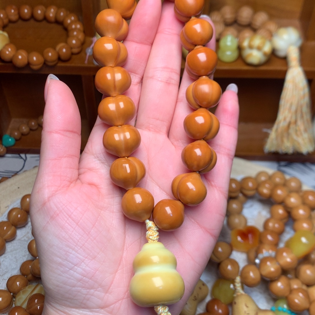 把件猴头核桃16玻璃底屁桃手持葫芦