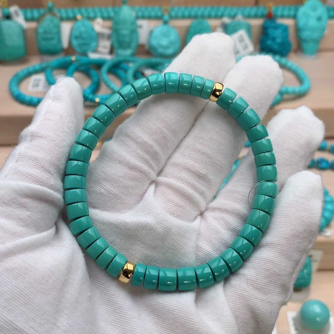 绿松石未镶嵌珠宝奇石6.5mm