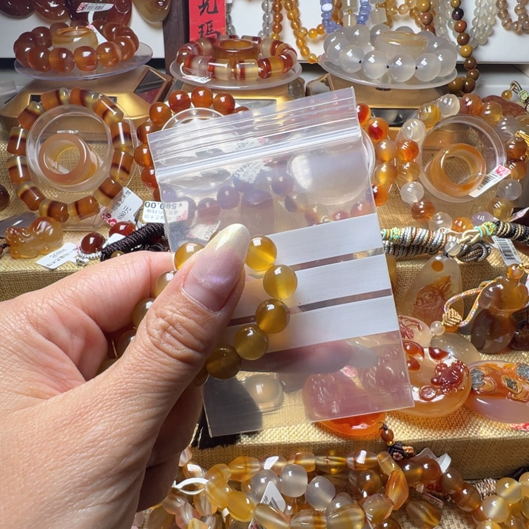 浅***言玛瑙/玉髓合金玛瑙手串7