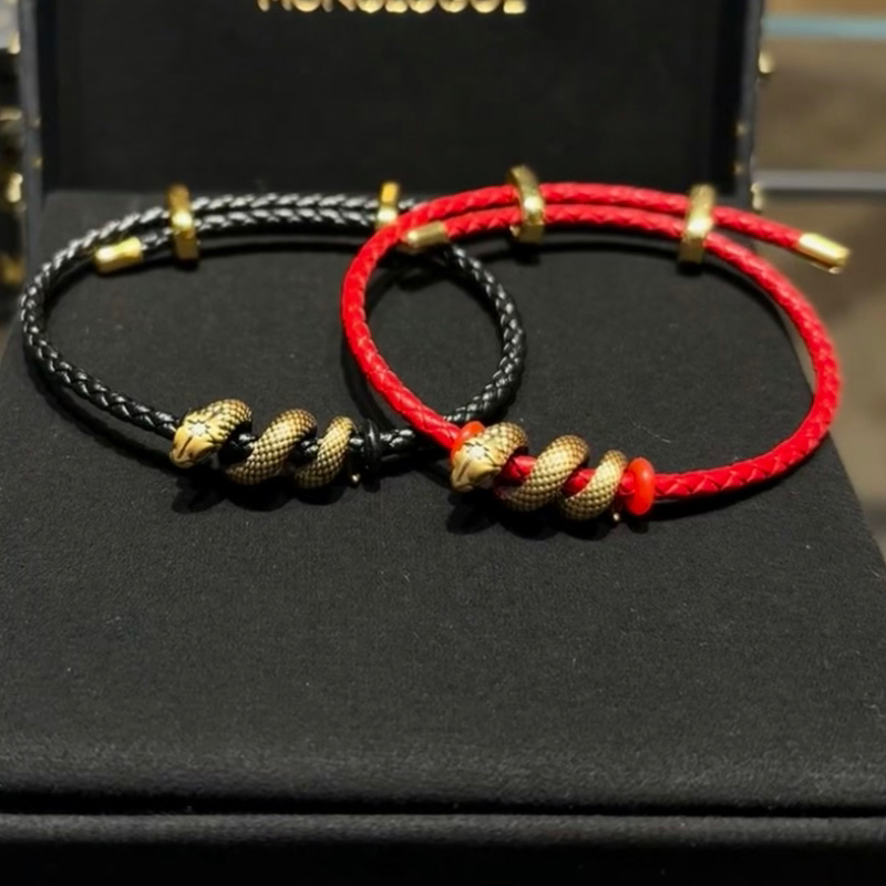 铜合金手链 新年蛇手链时尚百搭情侣编织