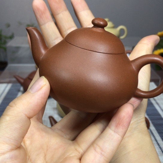 茶壶紫砂老红泥梨型120c c