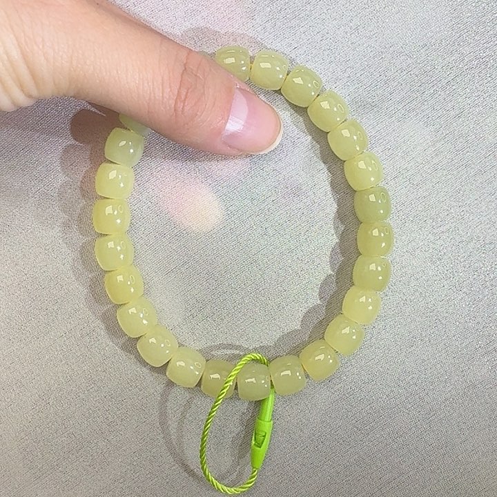 和田玉颈饰未镶嵌若羌黄口8mm直切