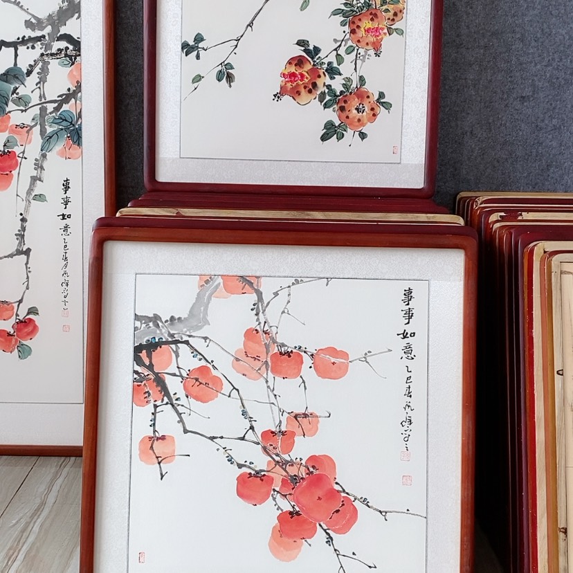 【闪购商品】国画书画作品带框65×65厘米