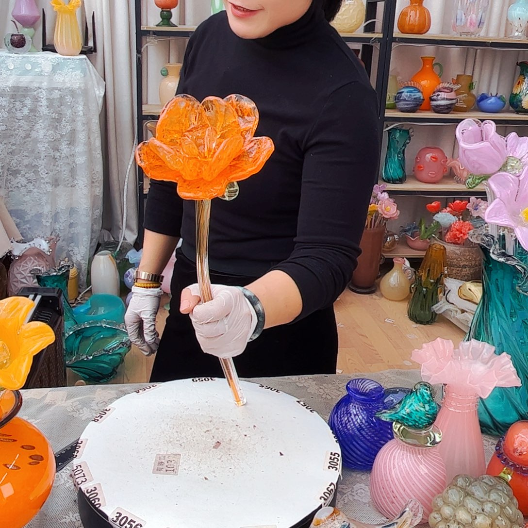 大牡丹福利家悦琉璃工艺品