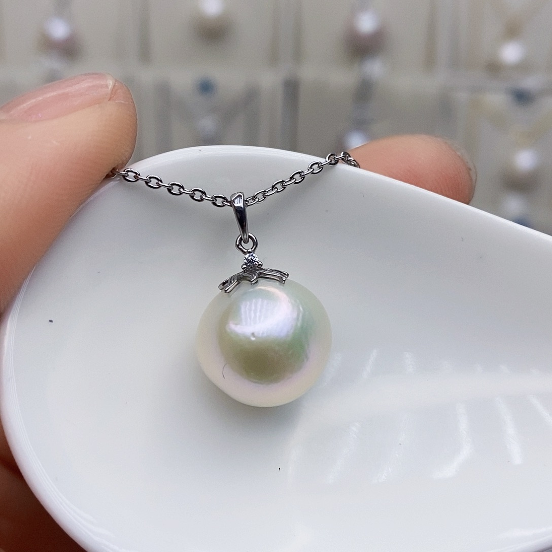 淡水珍珠颈饰银S925镶嵌