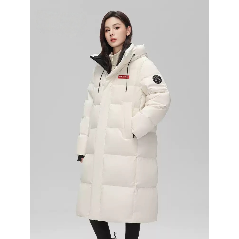 【开心奢品】新品加厚长款羽绒棉服男女同款立领连帽保暖宽松外套