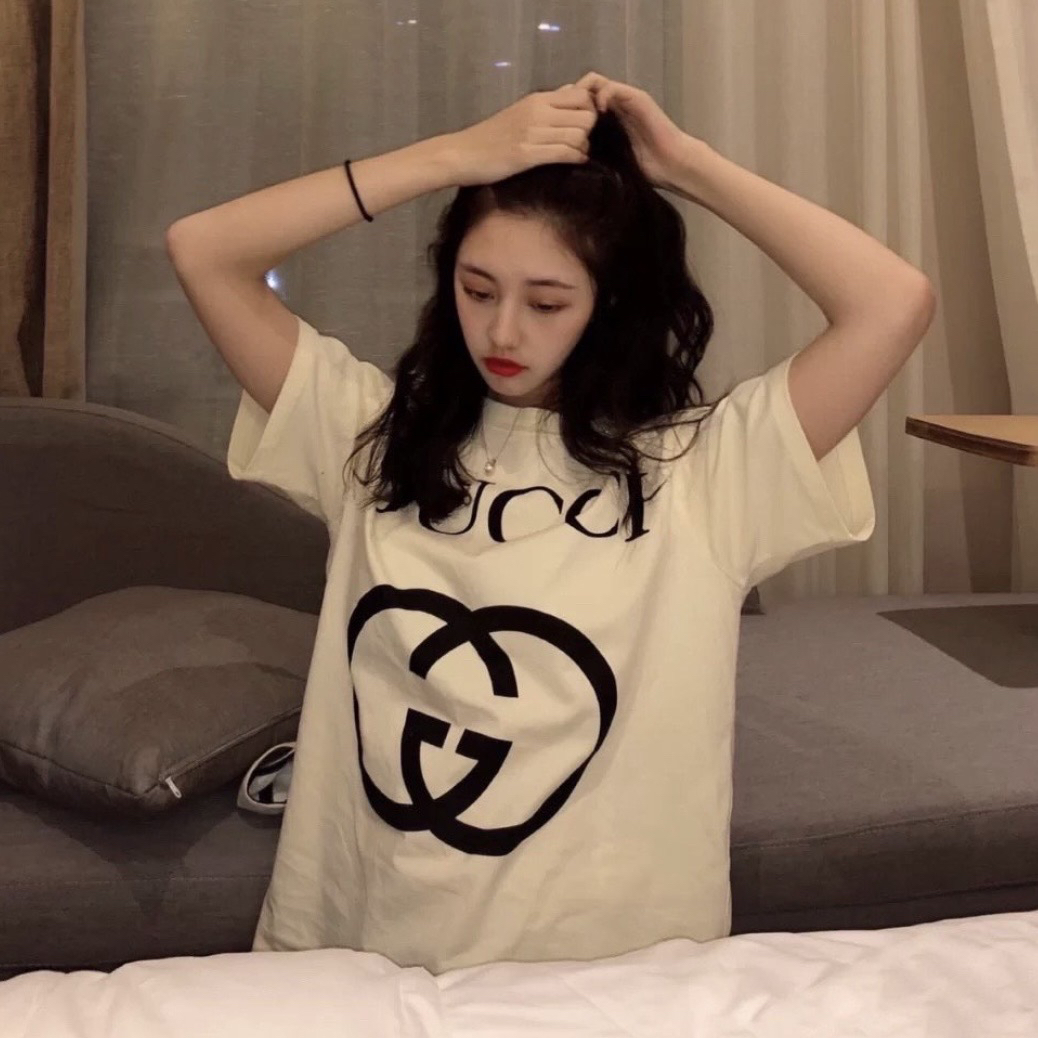 99新 GUCCI/古驰 白色双环大logo短袖 S码 95新/无配件