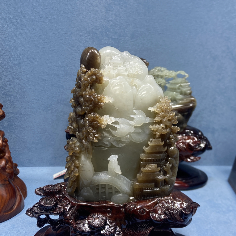 糖料老料意境山水居家办公小摆件