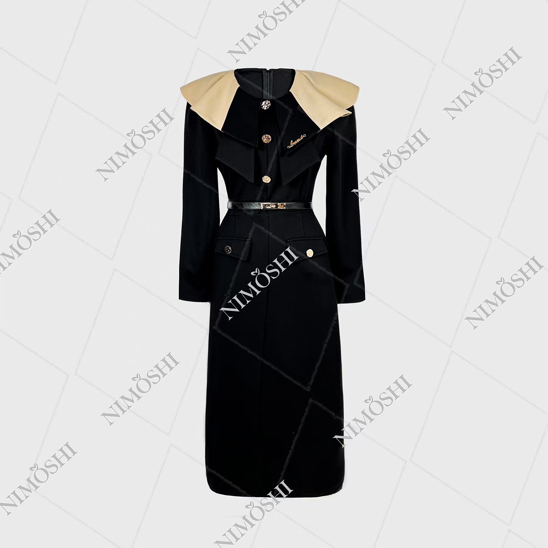 NIMðSHI【莎莎】高级小香风设计休闲西装小众气质显瘦连衣裙女Q1106