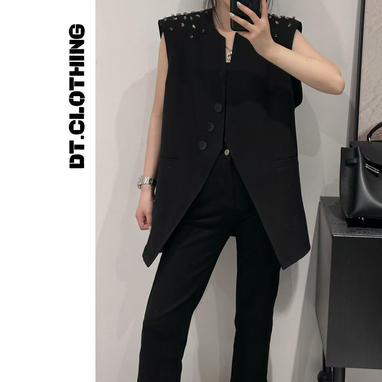 【DT】设计师款原单手工重工西装马夹