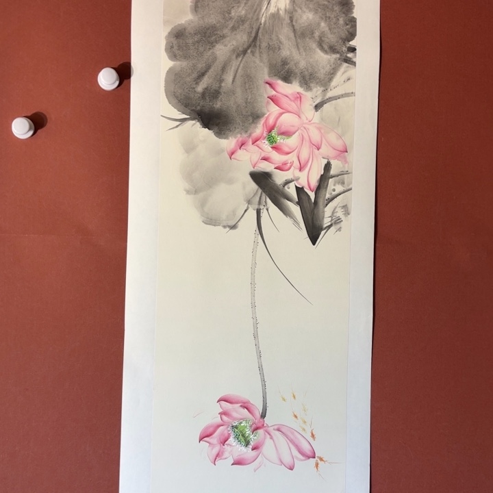 国画听兰老师花鸟