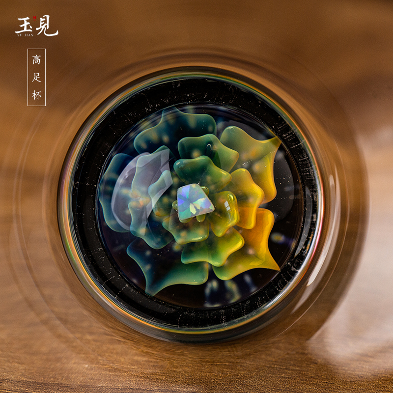 玉见·花开高足品茗杯单只