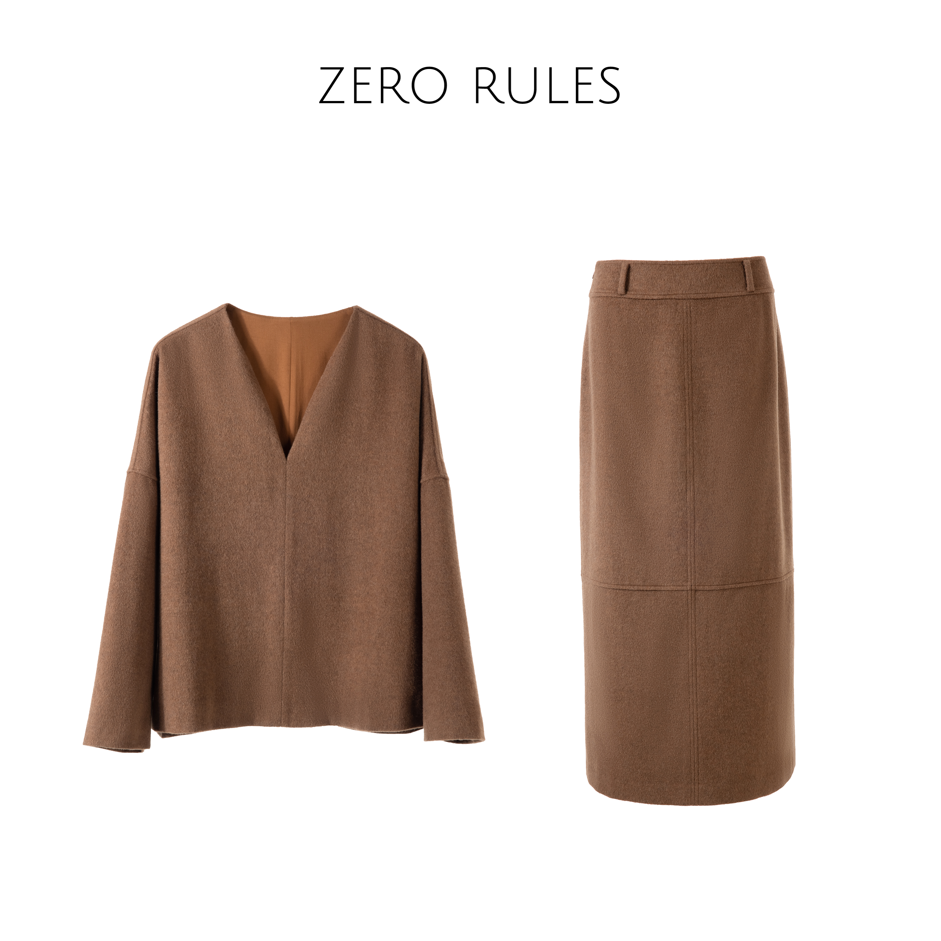 25110171【巧克力派对】Chao细绵羊毛桑蚕S 奢线！法式羊毛呢套装