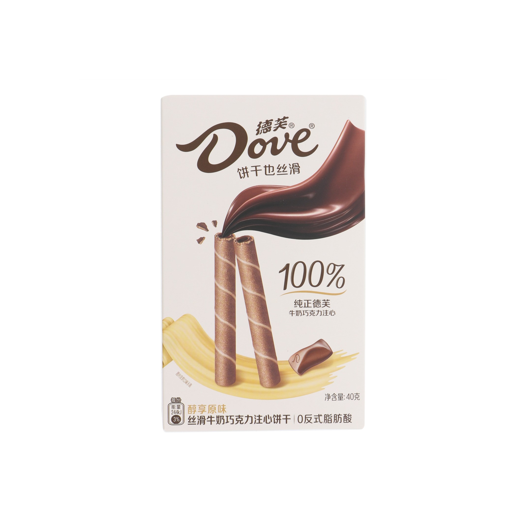 Dove/德芙丝滑牛奶巧克力注心饼干醇香原味 40g