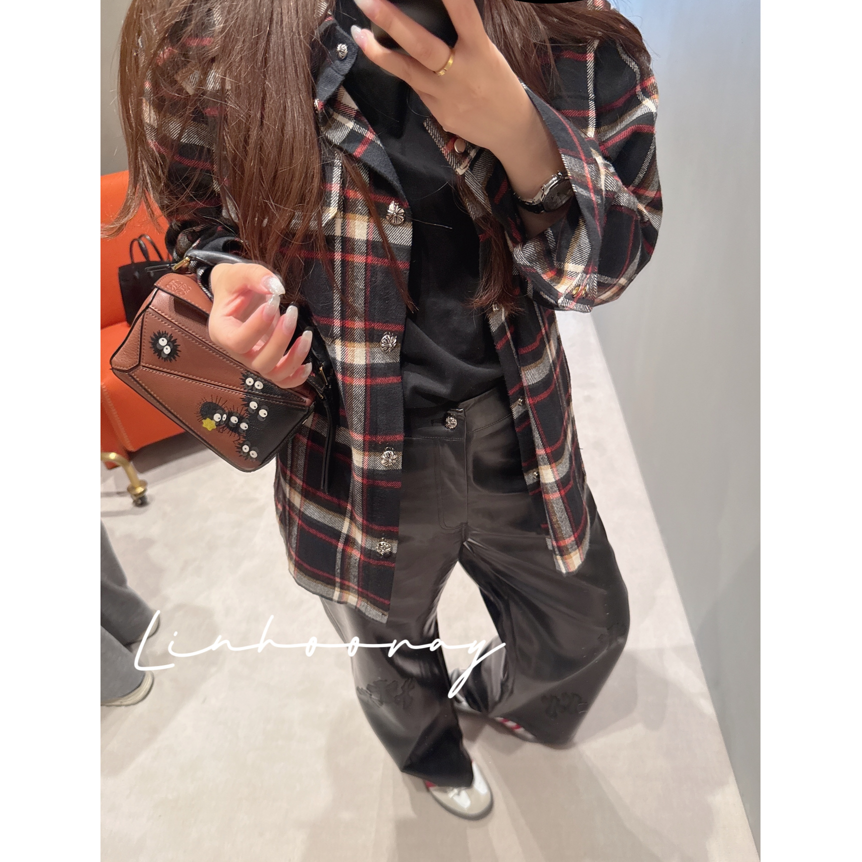 【sKycaptian】高品质激光切割皮裤微阔进店Bi入款#LHD1211