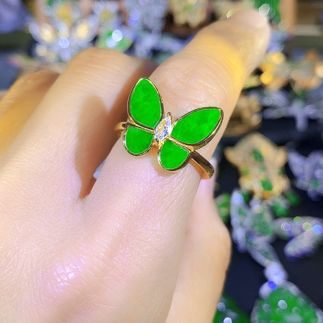 吊坠(不含链)银S925镶嵌翡翠