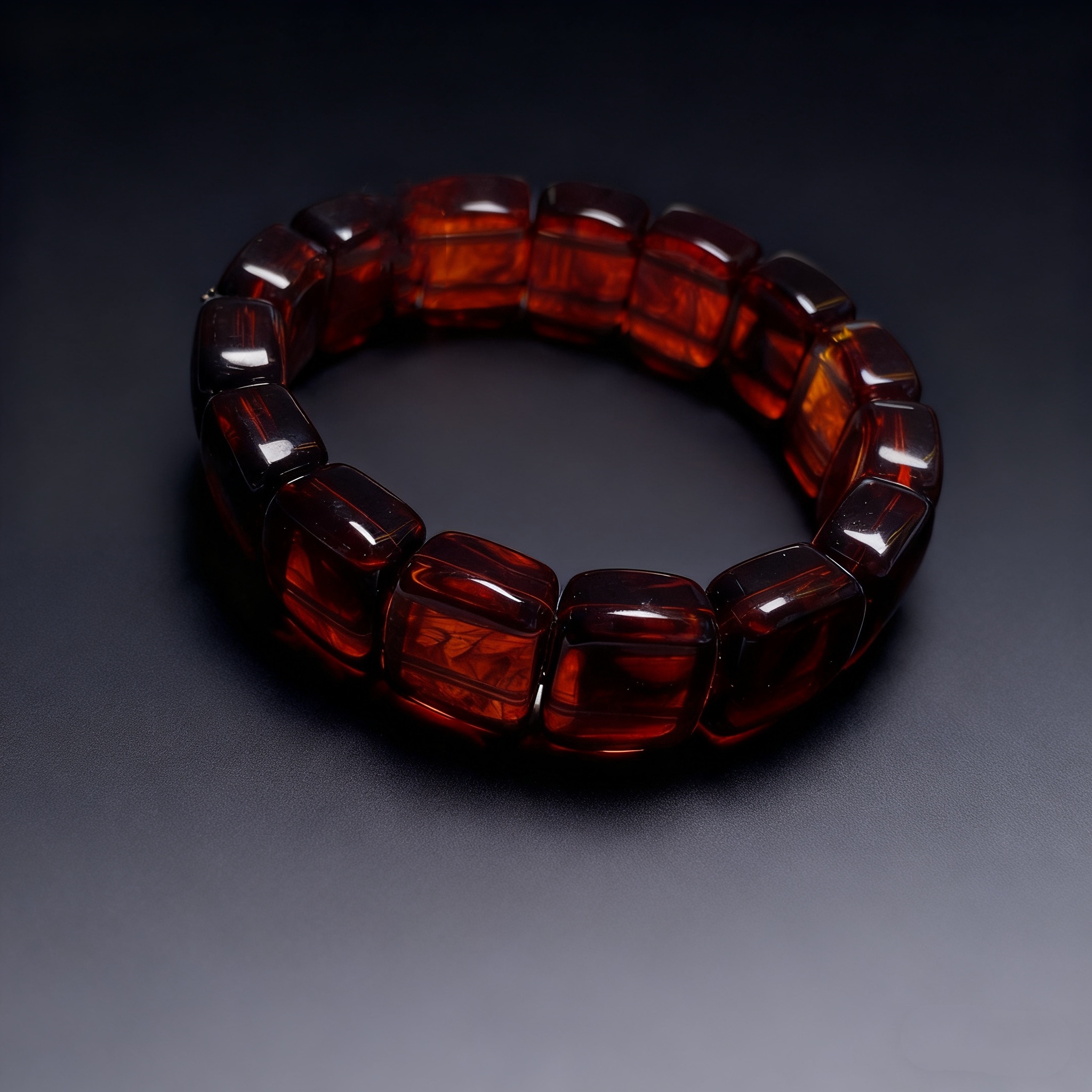 K37血菩提手牌单圈手串（无盒简装）