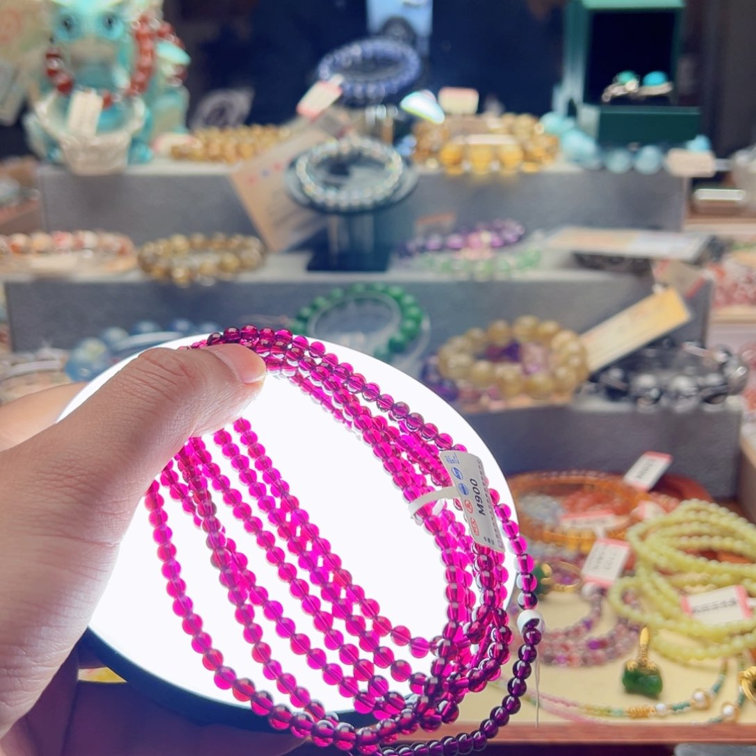 未镶嵌手链水晶紫牙乌多圈