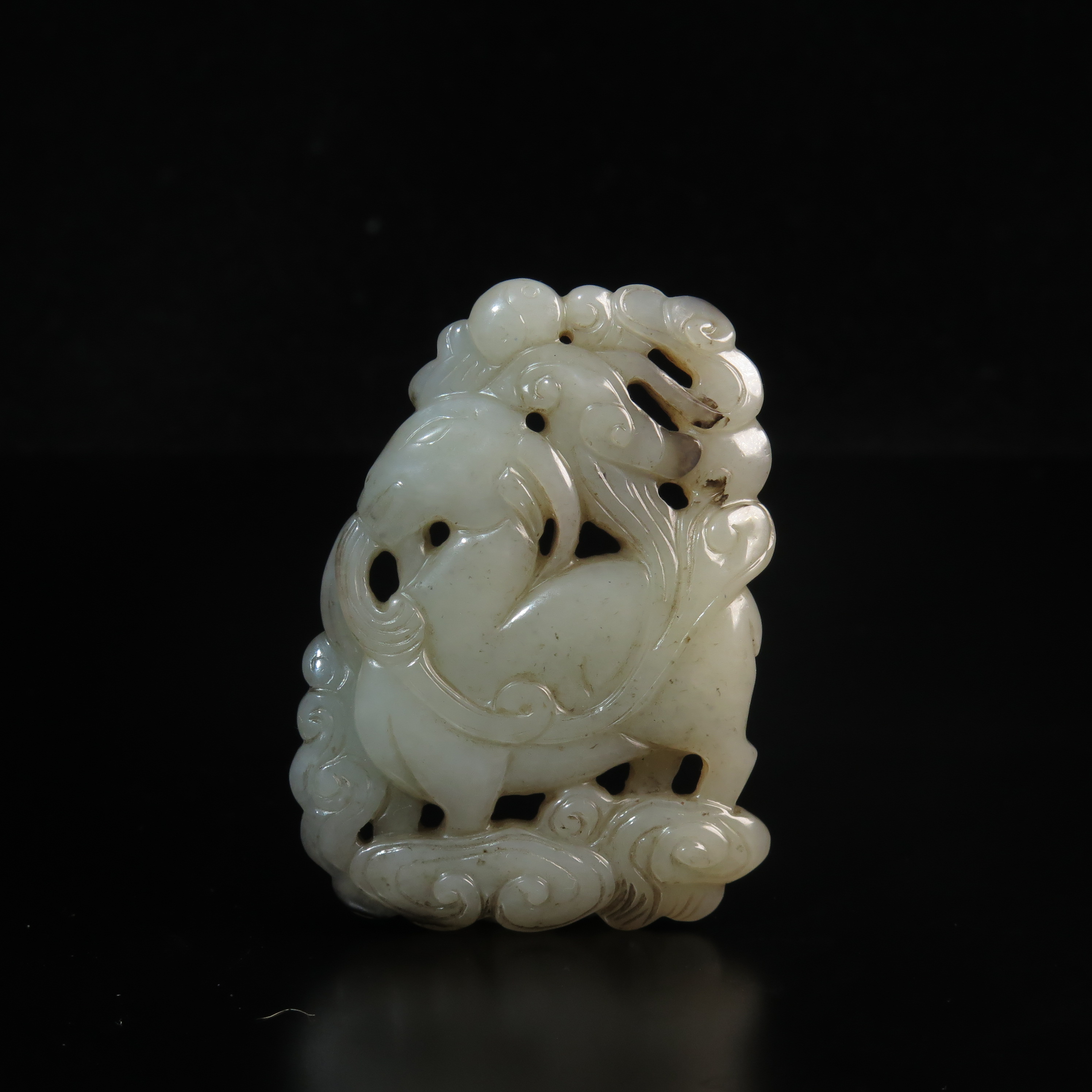 清代玉羊挂件/MZ523984/和田玉/民族文物