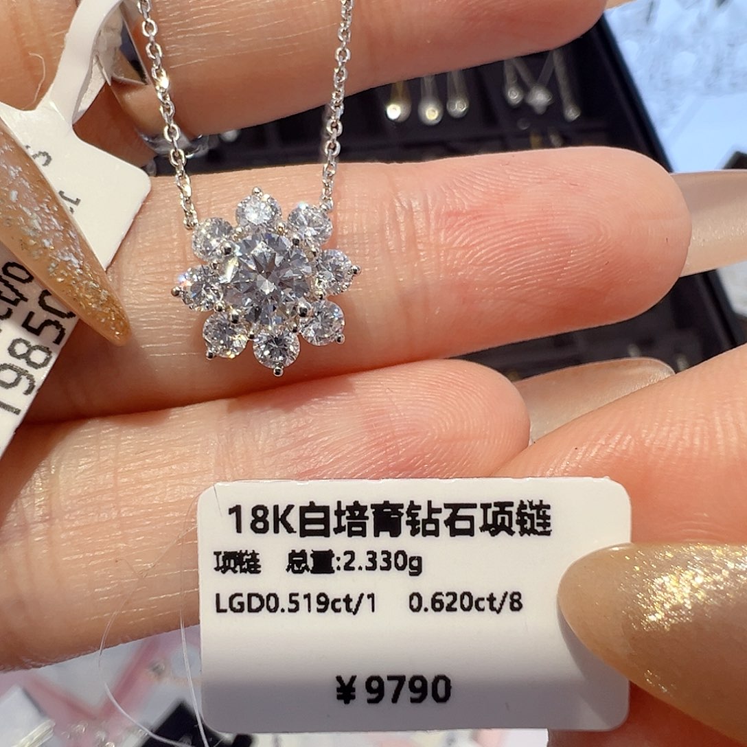 实验室培育钻石18K金镶嵌