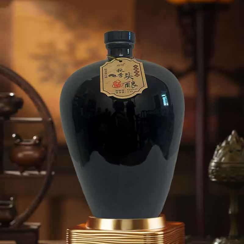唐皖纯粮酒 黑色花瓶坛装 优级浓香型白酒52度2.5L*1
