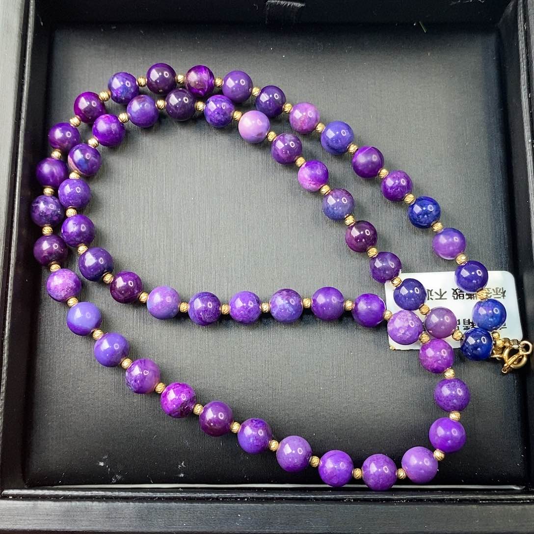 苏纪石（舒俱来）项链18K金镶嵌