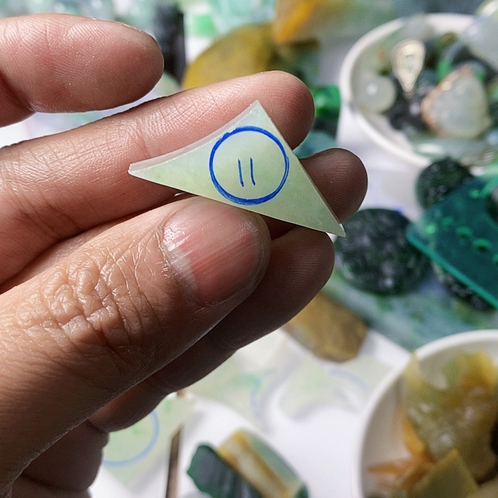 翡翠散珠天然翡翠A货