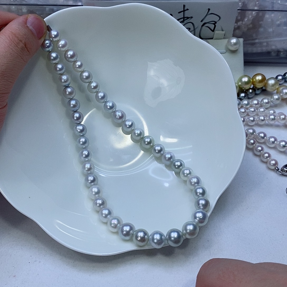 海水珍珠颈饰银S925镶嵌