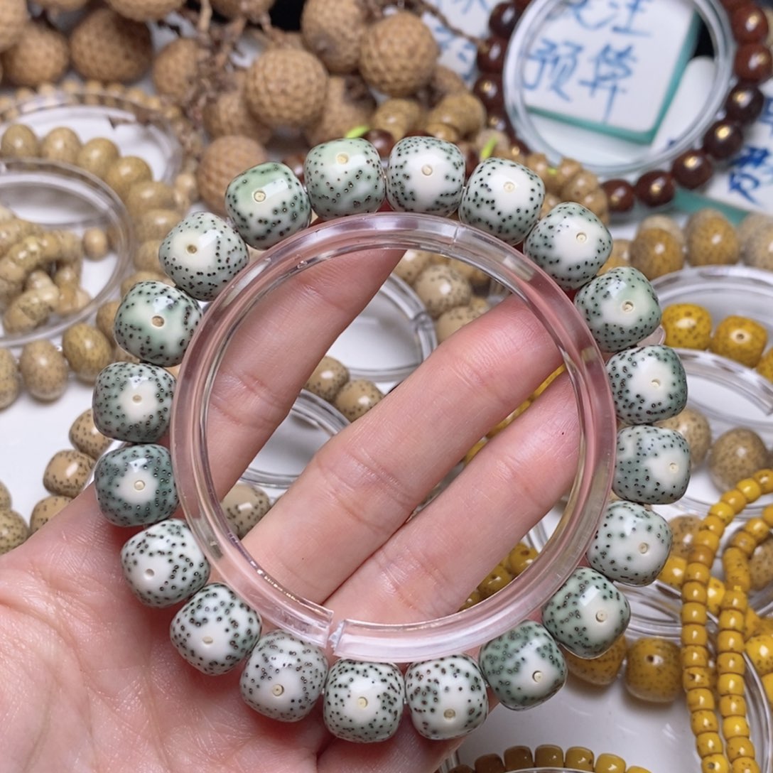 星月菩提手串12青花大眼睛