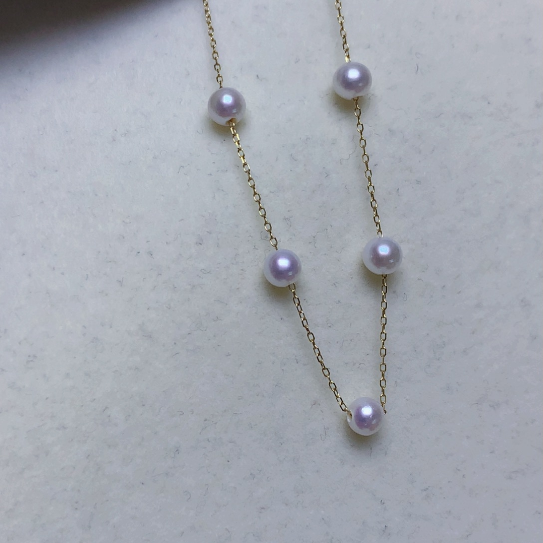 淡水珍珠手链18K金镶嵌