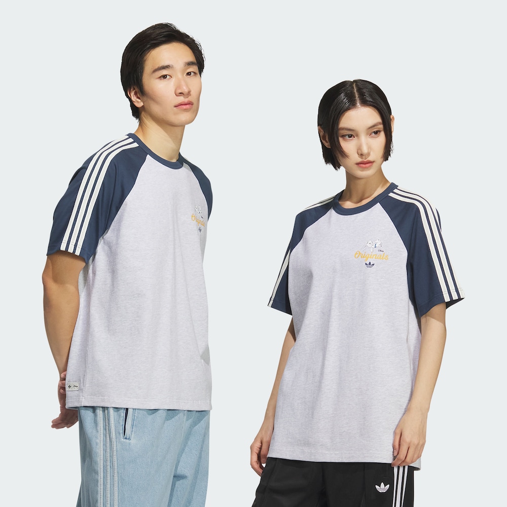 【滔搏联动】adidas/阿迪达斯中性迪士尼联名情侣纯棉短袖T恤KG6685