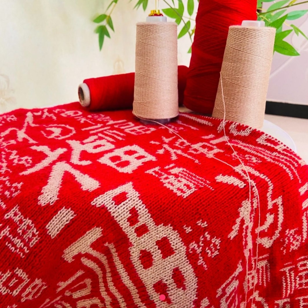 26/2羊绒线手工编织围巾披肩材料包百福披肩