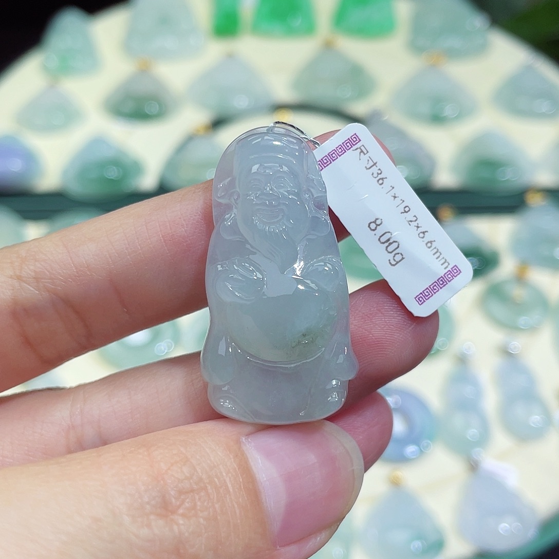 颈饰未镶嵌翡翠财神