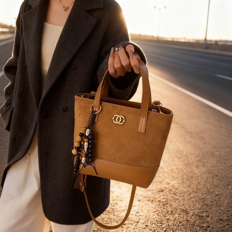 复古豹纹百搭小众设计水桶包包气质网红爆款洋气女斜挎包托特包