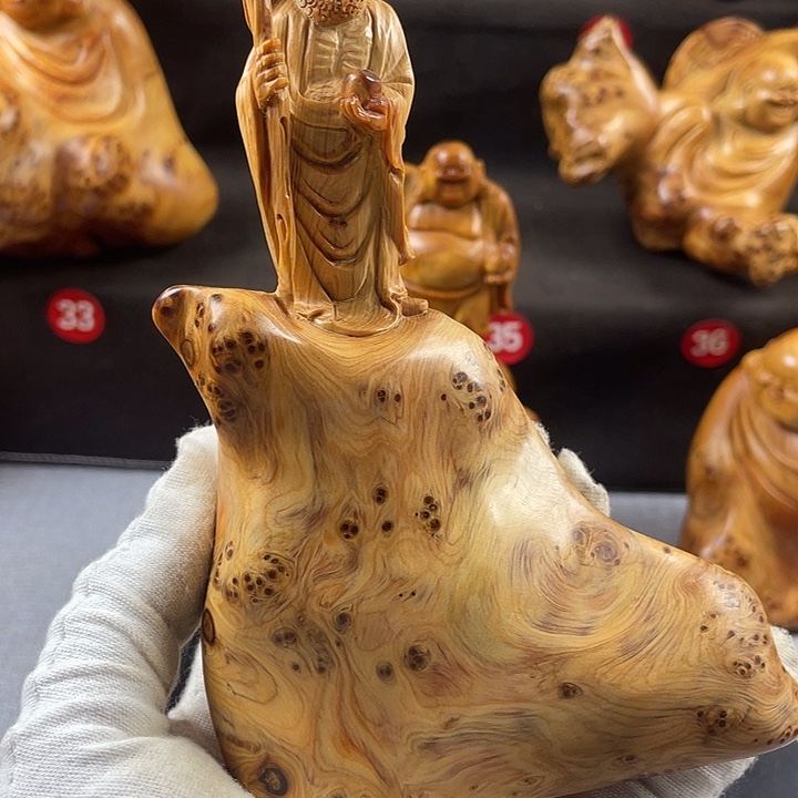 柏木（崖柏）达摩摆件